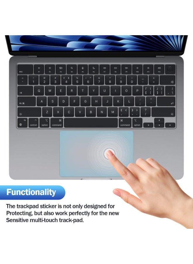 2Packs MacBook Air 15 inch Trackpad Protector Cover for 2026--2023 MacBook Air 15.3" M5 M4 M3 M2 Chip A3448/A3241/ A3114/A2941 with Touch ID Clear Anti-Scratch Touch Pad Protector Skin,Clear - Image 3